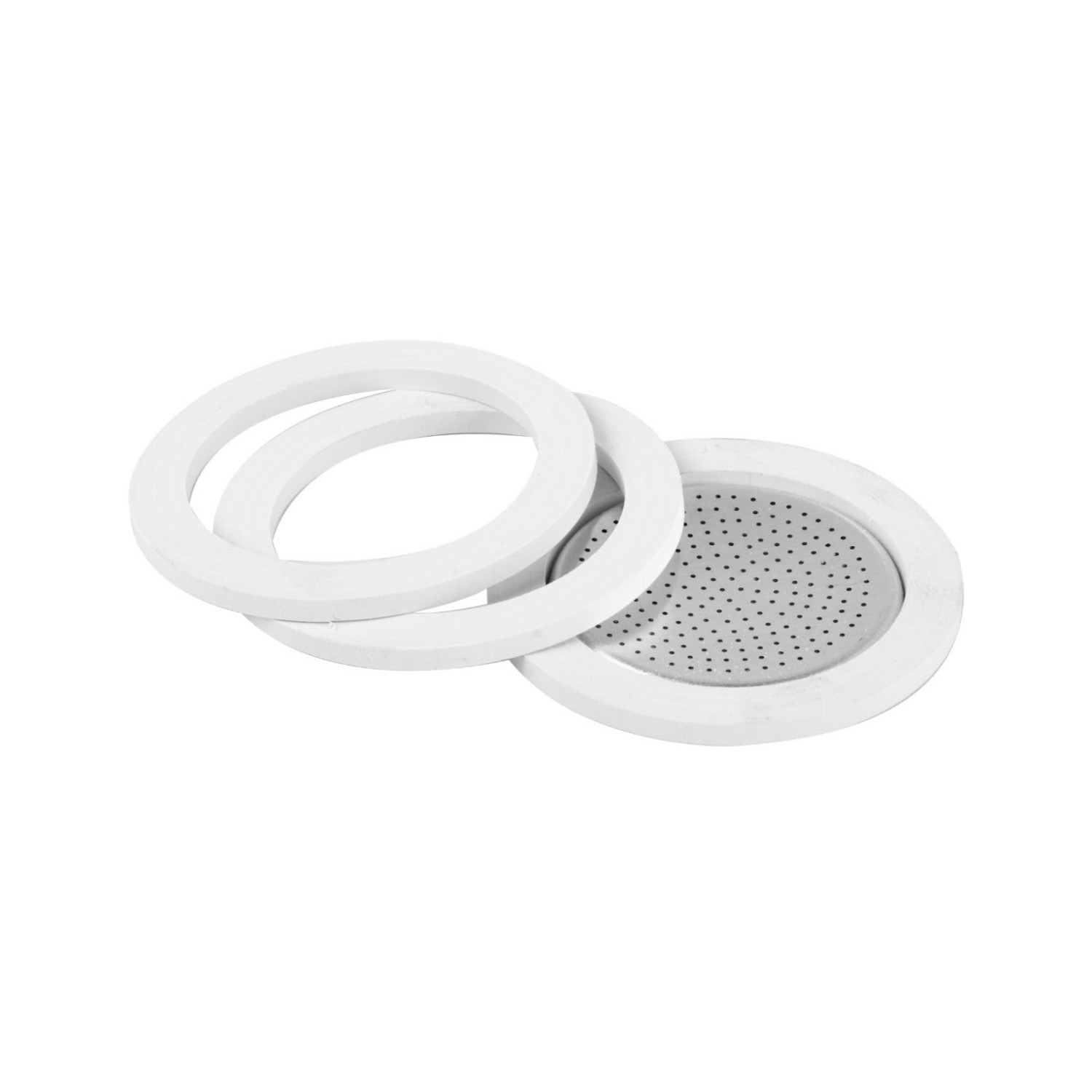 Aeternum Ersatzteile Für 3-tassen-aluminium-kaffeemaschine - 2 Dichtungen + 1 Platte - Made In Italy