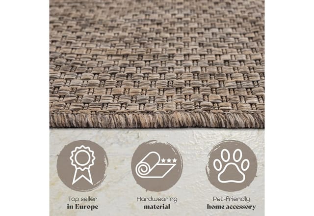 TT Home Teppich, Rechteckig, Höhe: 4 mm, Teppich Outdoor Wohnzimmer Esszimmer Balkon Wetterfest