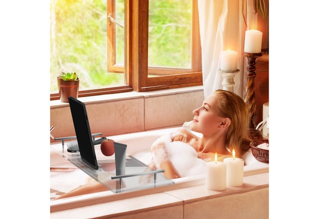 relaxdays Badewannenablage aus Acryl