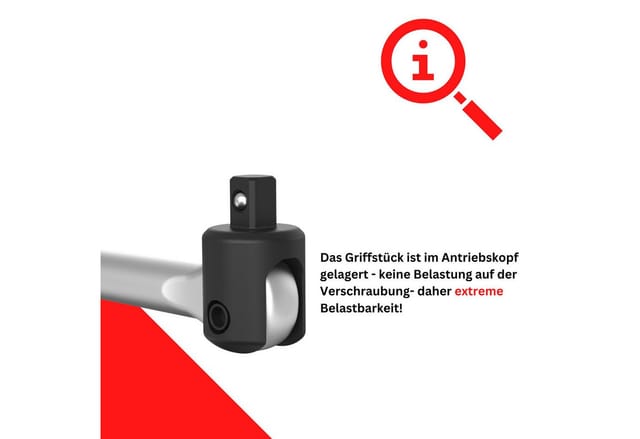 FAMEX Drehmomentschlüssel Gelenkschlüssel extra lang, bis ca. 650 Nm, 60cm, Gelenkgriff