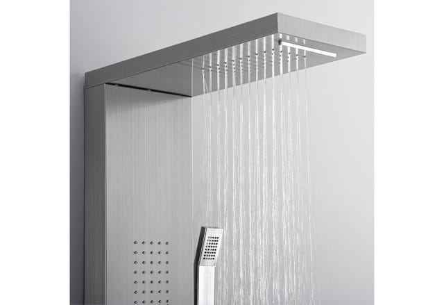 HOMELIVE Duschsystem Duschpaneel Regendusche 4-Funktion Regendusche Duschset, Edelstahl Duscharmatur Massage Duschsäule