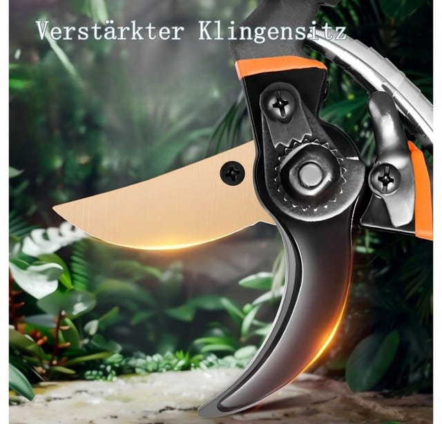 SIKAINI Gartenschere ideal für Obstbäume, Äste & Sträucher, (Langlebig & rostfrei, Verstärkter Messerhalter für mehr Stabilität), Präzises & sauberes Schneiden Mühelos & kraftsparend