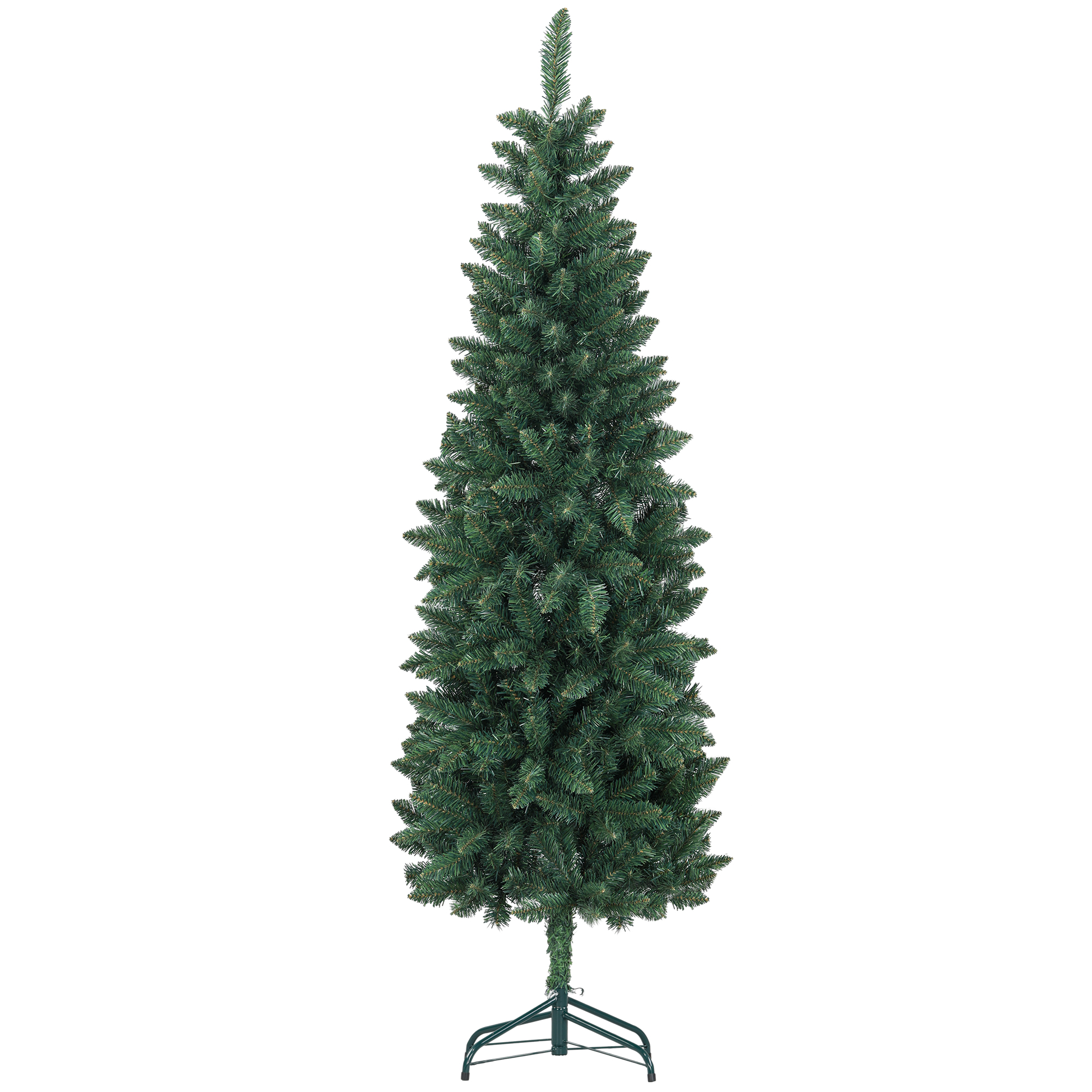 Künstlicher Weihnachtsbaum, 182,88 Cm Hoch, 479 Zweige, Schlankes, Hohes Design, Faltbarer Fuß, Grün