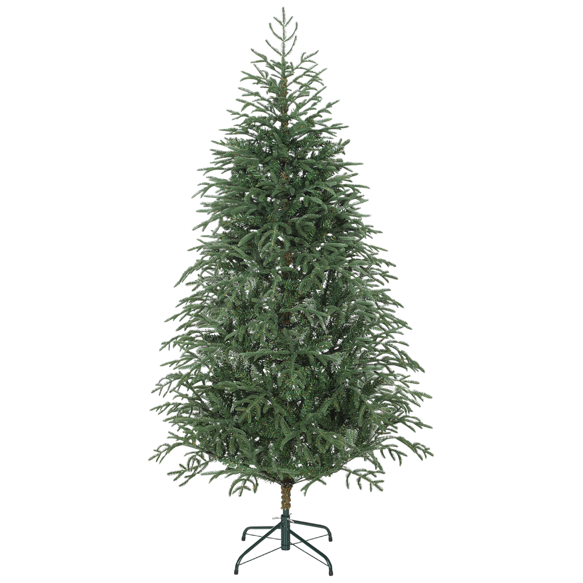 Künstlicher Weihnachtsbaum, 180 Cm, Schwer Entflammbar, 1814 Naturgetreue Zweige, Faltbarer Metallfuß