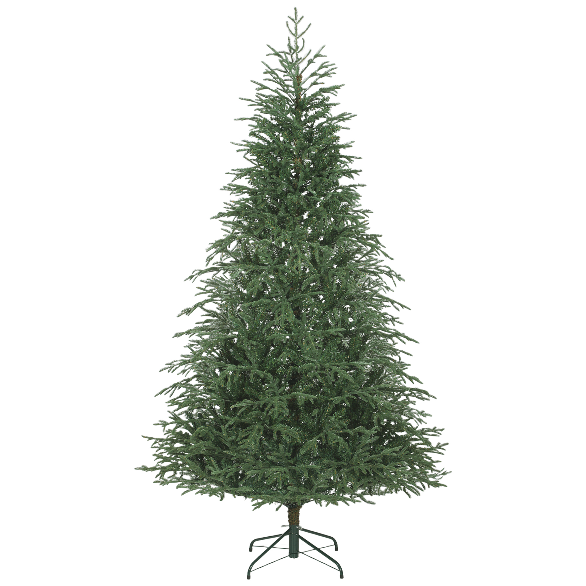 Künstlicher Weihnachtsbaum, 210 Cm, Schwer Entflammbar, 2942 Naturgetreue Zweige, Klappbarer Metallständer