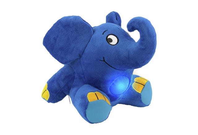 ANSMANN AG LED Nachtlicht LED Nachtlicht Elefant Kuscheltier inkl. Batterien & Musik Funktion