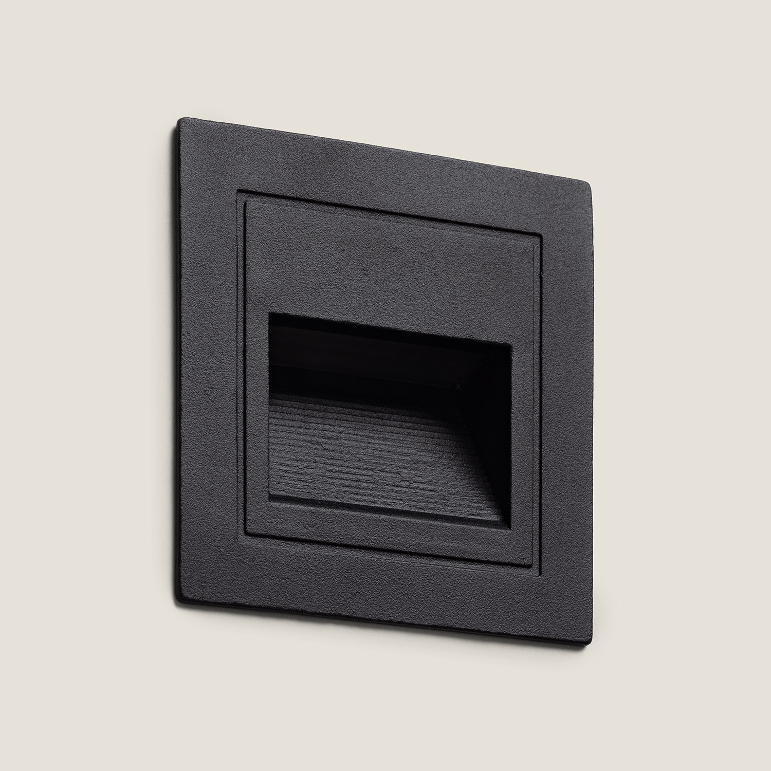 Led Außenleuchte 3w Einbau Wand Quadratisch Aluminium Olite 4000k Schwarz Neutralweiß