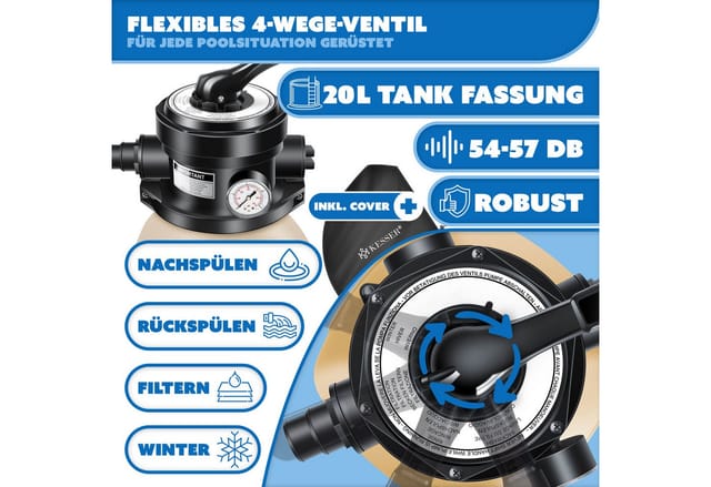 KESSER Sandfilteranlage, Sandfilter Sandfilteranlage 800g Filterbälle ersetzen 25kg