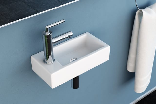 NEG Waschbecken NEG Hänge-Waschbecken Uno41H extra klein mit Monta (41H), Montagematerial inkl.