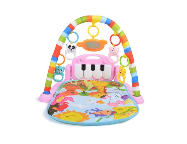Moni Spielbogen Spielbogen Fitness Girl 696-R22, Krabbeldecke Klaviertasten Hängespielzeuge