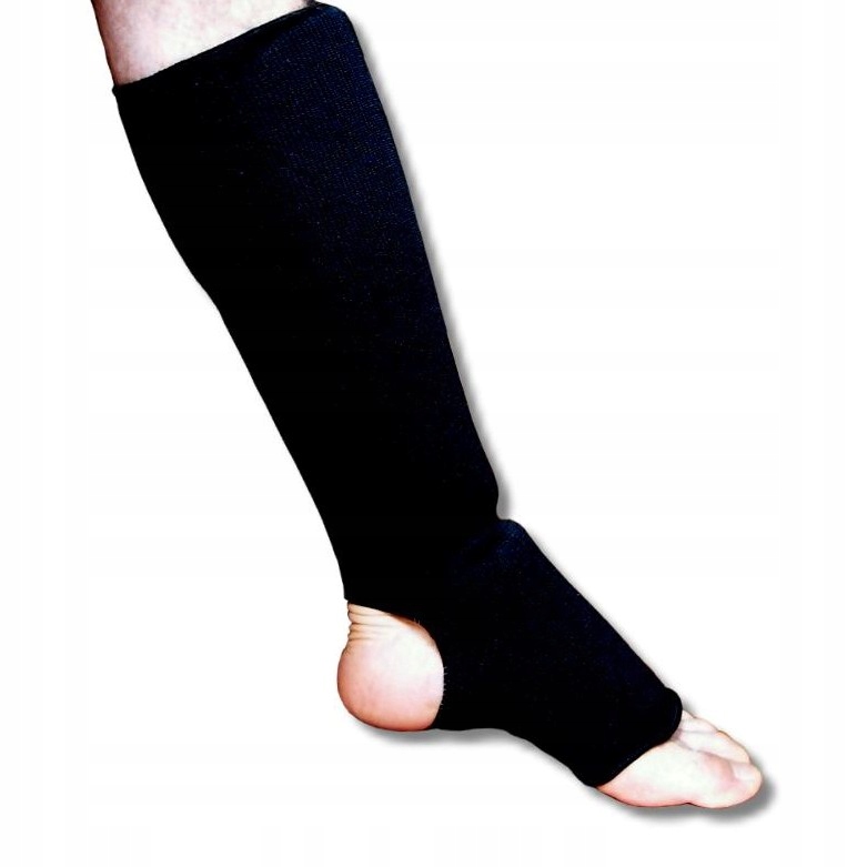 Elastische Schienbeinschoner, Schwarz, Größe L