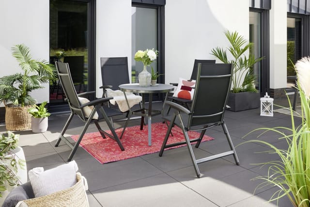 Trend Line Gartentisch TrendLine Gartentisch Aluminium Pero Ø 80 cm, Witterungsbeständig