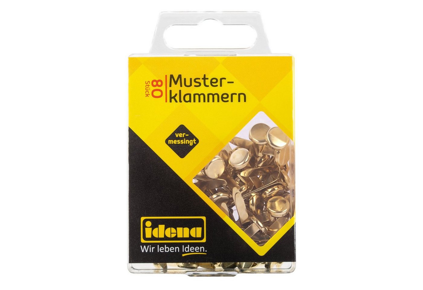 Idena Dekoklammer Idena 334031 - Musterklammern, 80 Stück, vermessingt Bild 5