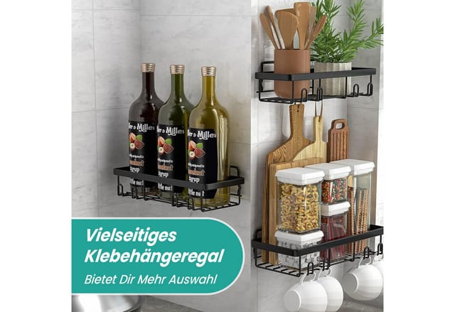 ANYSUN Duschablage Duschregal Ohne Bohren Badezimmer Organizer, Set 3-tlg., Badezimmerregal Duschkorb für Bäder Küchen