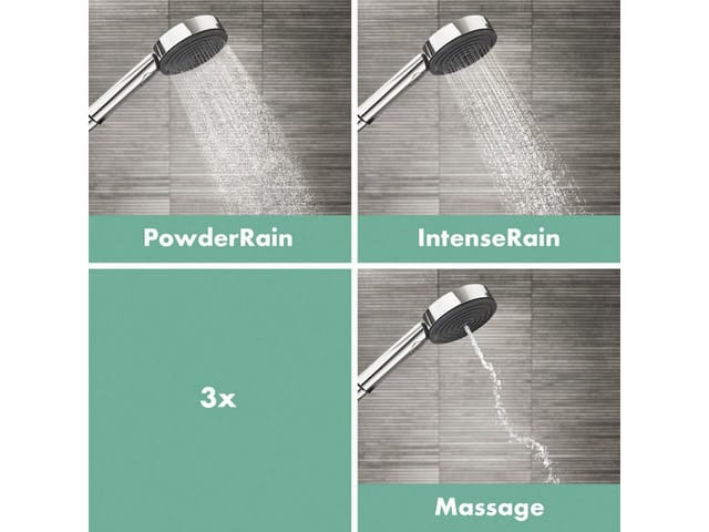 Grohe Handbrause Hansgrohe Handbrause-Set 3 Strahlarten Pulsify