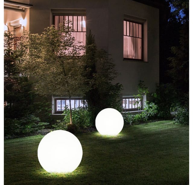 etc-shop LED Gartenleuchte, LED-Leuchtmittel fest verbaut, Warmweiß, Solarlampen für Außen Kugeln Garten Kugelleuchten Außen Set Solar