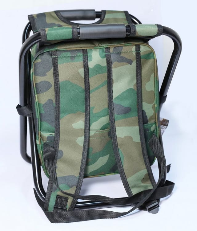 highfeld Campinghocker Camping Hocker mit Rucksack camouflage (1 Stück), mit integrierter Kühltasche
