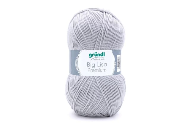 Gründl Gründl Wolle Big Lisa Premium 250 g hellgrau Häkelwolle