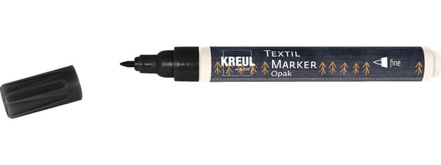 Kreul Textilfarbe Kreul Textil Marker Opak fine schwarz