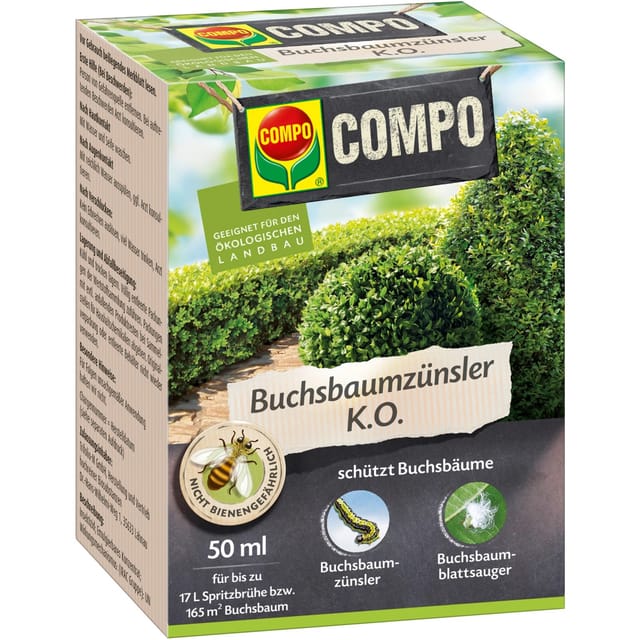 Compo Pflanzendünger COMPO Buchsbaumzünsler K.O., Insektizid, Bekämpfung von Schädlingen an