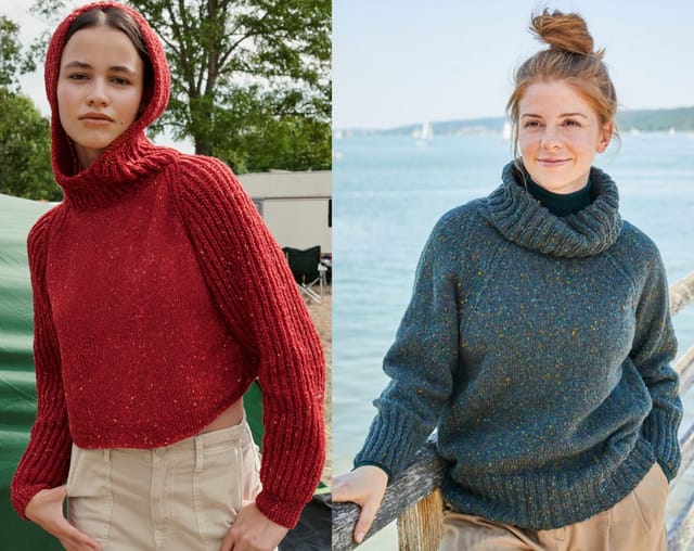 LANA GROSSA LANDLUST SOFT TWEED 180 Häkelwolle, 180 m, Klassisch verzwirntes Tweedgarn aus Schurwolle mit mehrfarbigen Noppen