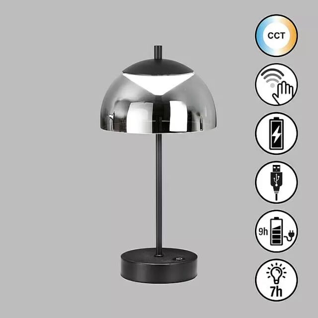 FISCHER & HONSEL LED Tischleuchte, LED-Leuchtmittel fest verbaut, Kaltweiß, Warmweiß, Neutralweiß, Tageslichtweiß, Farbwechsel, Tischleuchte LED Nachttischlampe Schreibtisch CCT Touchdimmer H 35 cm