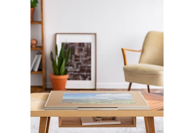 relaxdays Puzzleunterlage Puzzlebrett neigbar mit 4 Schubladen, (1-tlg)
