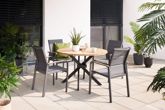 Primaster Gartentisch Primaster Gartentisch Paros Ø 115 cm rund, Witterungsbeständig
