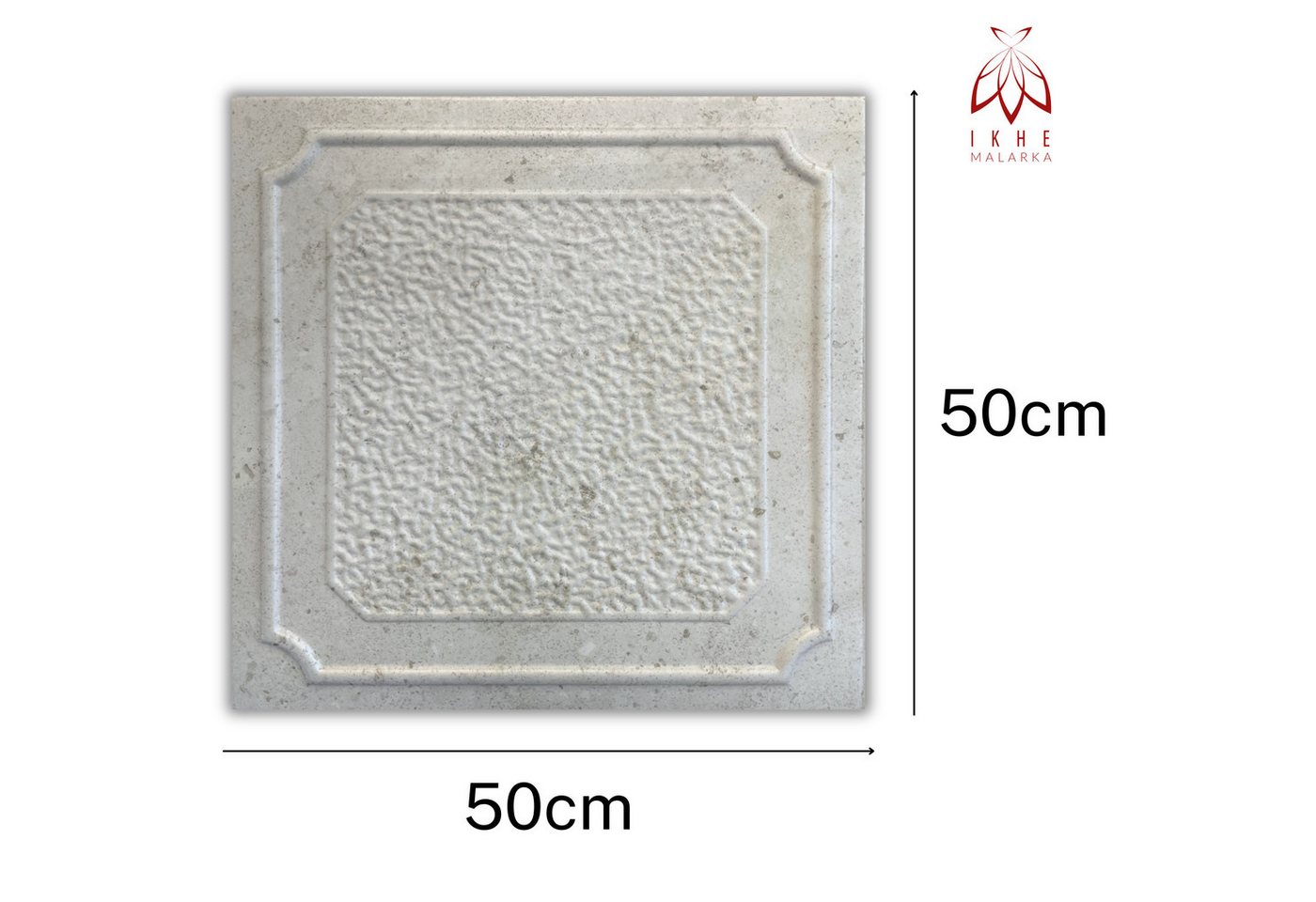IKHEMalarka Wandpaneel Dekoren Betonoptik aus Polystyrol Styropor XPS, BxL: 50x50 cm, 0,25 qm, (1 Stück, 0.25m) Deckenpaneelen Einfach zu montieren Leicht Bild 4