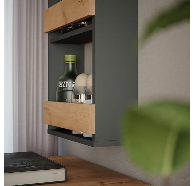 Vicco Weinregal Repose, Goldkraft Eiche/Anthrazit, 40 x 98 cm, 1-tlg.