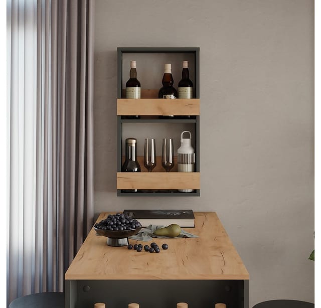 Vicco Weinregal Repose, Goldkraft Eiche/Anthrazit, 40 x 72 cm, 1-tlg.