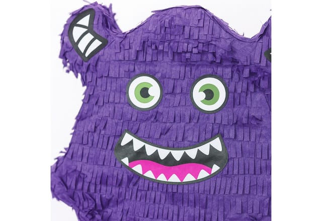 relaxdays Pinata Set Monster mit Stab und Maske