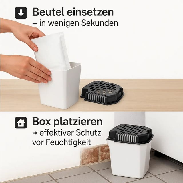 BigDean Granulat-Luftentfeuchter 8 Stück Luftentfeuchter Nachfüllpack Maxi Beutel je 680 Gramm, Maxi Luftentfeuchter, Lautlos, Ohne Strom, Granulatentfeuchter