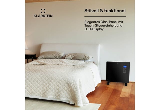 Klarstein Heizstrahler Norderney, Konvektorheizung elektrisch Elektrokoheizung energiesparend Heizkörper