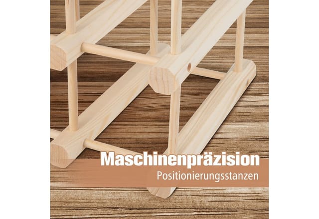 COSTWAY Weinregal, stehend, Kiefernholz, für 36 Flaschen, 44,5x24x86cm