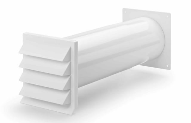 Naber Lüftungsschacht Naber K-Klima-R 150 / 150 Mauerkasten, weiß