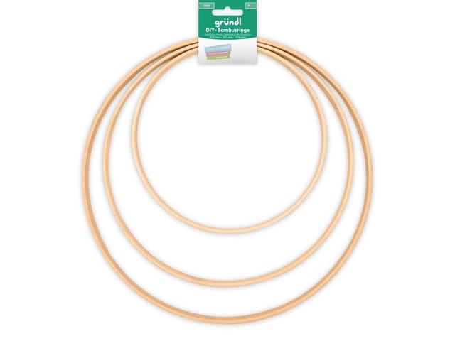 Gründl Bastelnaturmaterial Gründl DIY Bambus-Ringe 205 mm 260 mm 305 mm