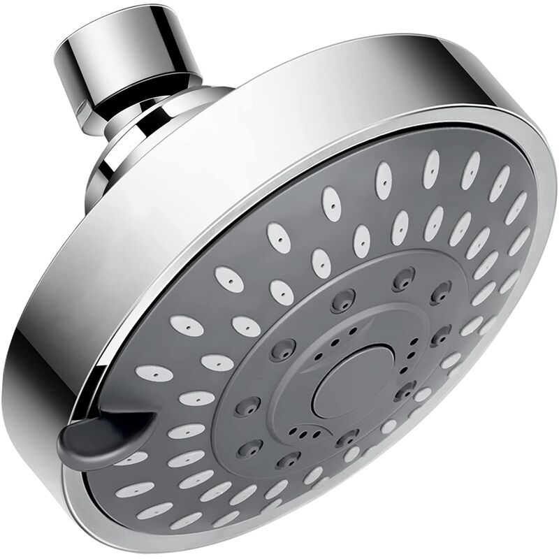 5-stufiger Duschkopf, Hochleistungs-duschkopf, Verstellbar, Abs, Silber