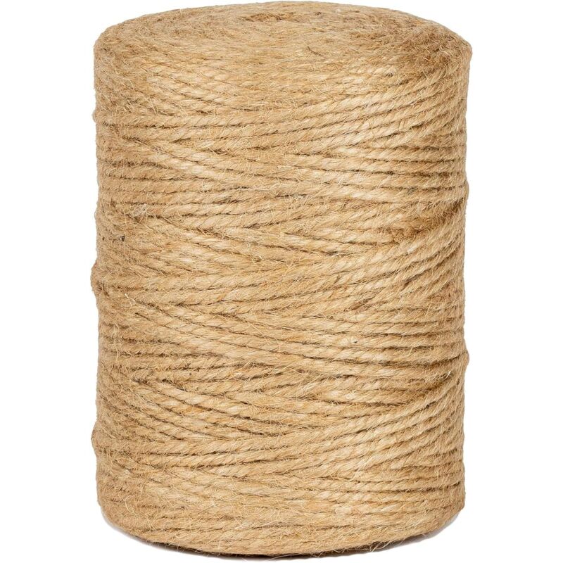 200 M Juteschnur Aus Naturmaterial, Geschenkbänder, Geschenkverpackungsseil, Weihnachtsgeschenkverpackung, Geruchlos, Für Heimwerkerarbeiten, Gartenarbeit, Instandhaltung, Verpackung, Kreatives Gestal