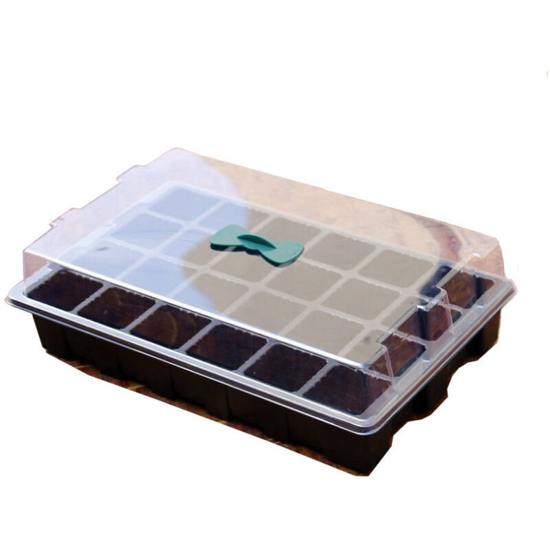 Set Mit 5 Mini-anzuchtschalen, 24-loch-anzuchtschalen Mit Deckeln Zum Aussäen Und Keimen
