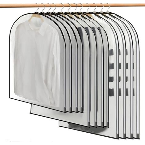 Kleidersäcke, 12-teiliges Set, Transparente, Staub- Und Wasserdichte Schutzhüllen (4x S + 4x M + 4x L)
