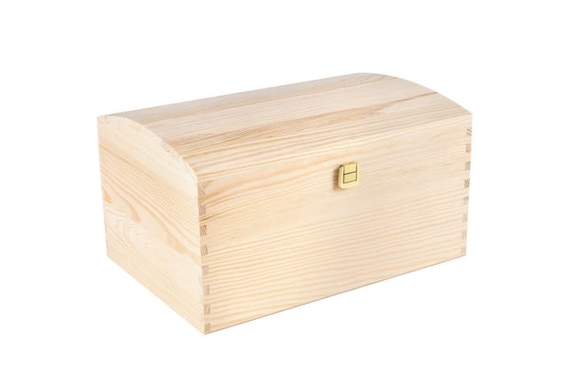 Creative Deco Holzkiste Holztruhe Holzkiste mit Deckel und Schloss