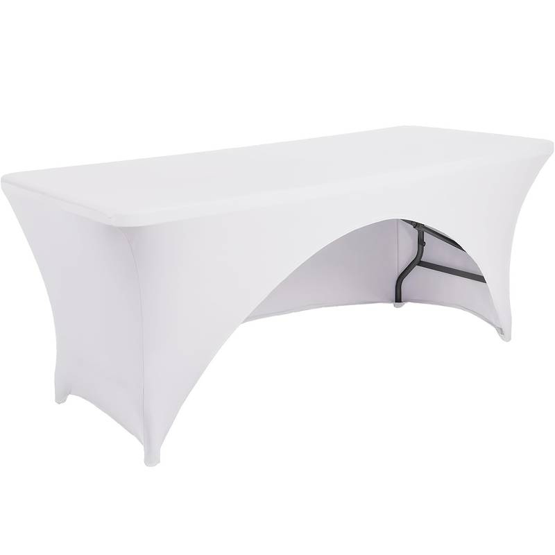 Diese Dehnbare Polyester-tischdecke Mit Vollständiger Abdeckung, Die Einzeln Verkauft Wird Und Über Kerben Verfügt, Ist Strapazierfähig, Waschbar Und Eignet Sich Für Partys, Hochzeiten, Bankette, Weih