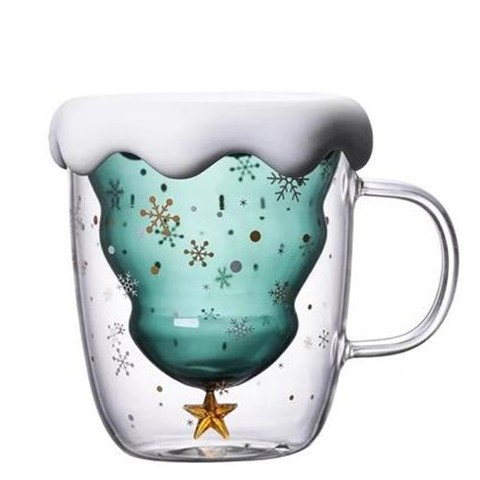 Zwei Bezaubernde, Doppelwandige Isolierbecher (300 Ml) Sind Das Perfekte Weihnachtsgeschenk Und Eignen Sich Ideal Für Kaffee, Tee Oder Milch. Die Hitzebeständigen Glasbecher Sind Unisex Und Perfekt Fü