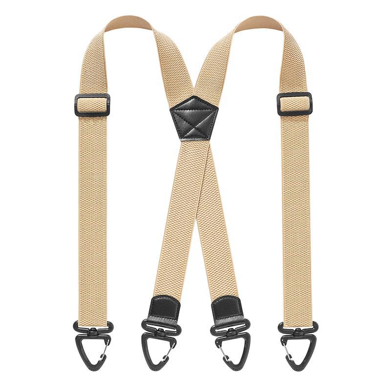 Weiße, X-förmige Hosenträger, 3,8 Cm Breit, Herrenstil, Hochfeste, Verstellbare Elastische Hosenträger, Bequeme Passform, Geeignet Für Jeans Und Freizeitkleidung.