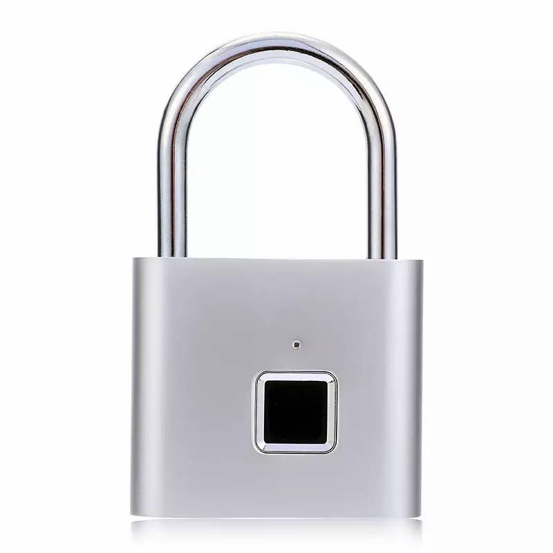 Mini-smart-fingerabdruck-vorhängeschloss, Entriegelt In 0,3 Sekunden, Schlüssellos, Per Usb Aufladbar, Diebstahlschutz, Geeignet Für Koffer, Rucksäcke Und Türschlösser, Erhältlich In Schwarz Und Silbe