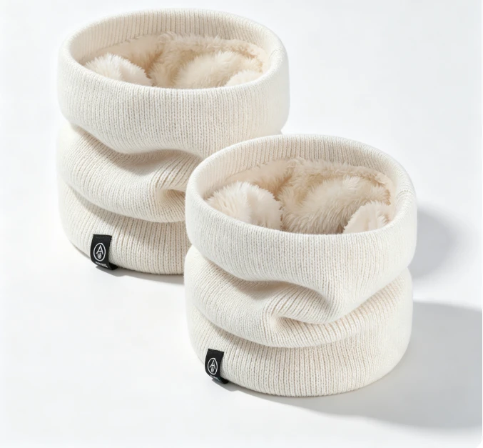 Warmer Winterfleece-schal, Dick Zum Schutz Vor Wind Und Staub, Unisex, Geeignet Zum Rodeln Im Schnee, Doppellagiges Fleece-strickgewebe.