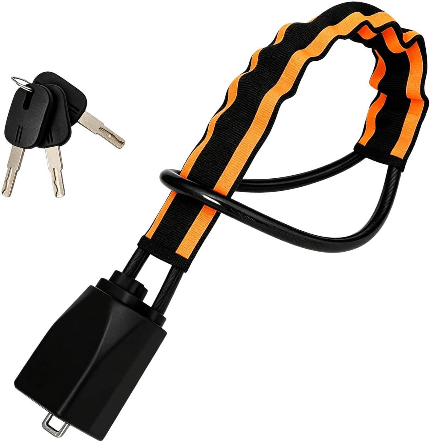 Geeignet Für Sicherheitsgurtschlösser (kompaktes Design, Verdicktes Stahlseil Reflektierende Ausführung In Schwarz Und Orange).