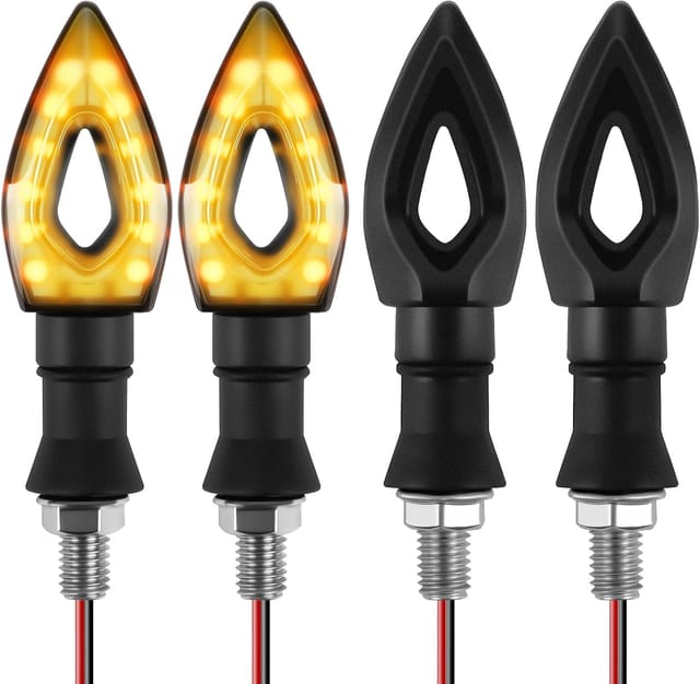 Vier Motorradblinker, Sequentielle Blinker, Motorrad-richtungsanzeigen, 12v 12 Universelle Wasserdichte Leds, Geeignet Für Roller Und Vierrädrige Motorräder.