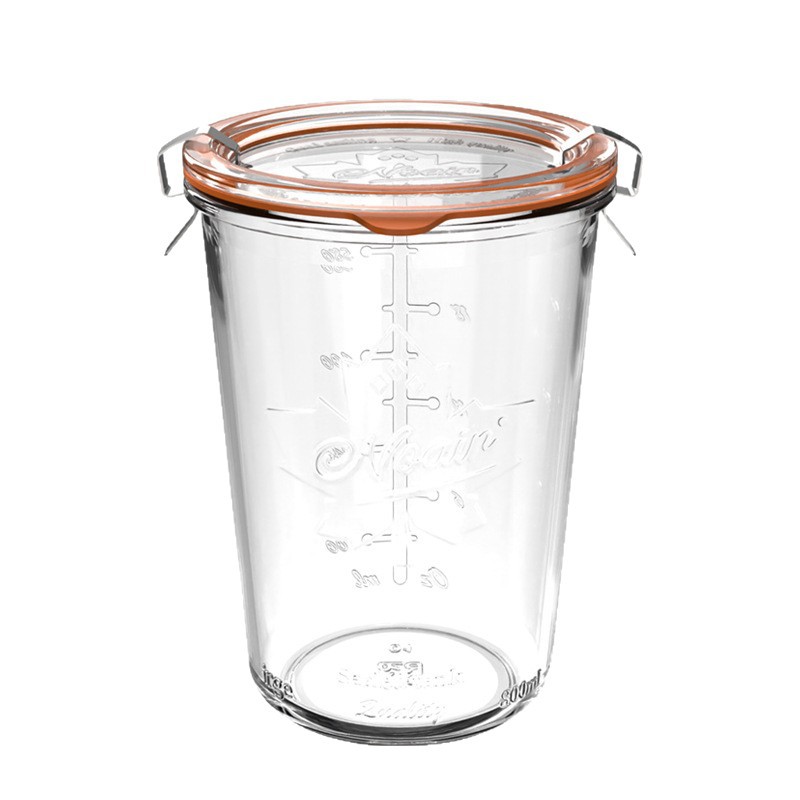 Gärgefäß Für Sauerteigstarter, 0,8 L Großes Glas Mit Breiter Öffnung Und Deckel, Austauschbarer Luftdichter Aufbewahrungsbehälter, Geeignet Für Sauerteigstarter, Pickles, Nudeln, Marmelade, Kaffeebohn
